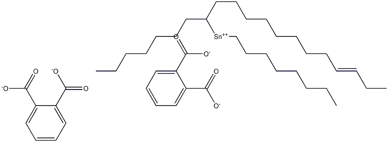 Bis[phthalic acid 1-(9-dodecenyl)]dioctyltin(IV) salt Struktur