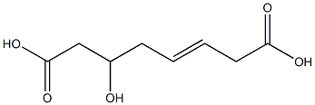 3-Hydroxy-5-octenedioic acid Struktur