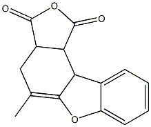 4-Methyl-1,2,3,9b-tetrahydrodibenzofuran-1,2-dicarboxylic anhydride Struktur