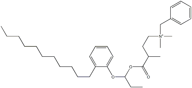 N,N-Dimethyl-N-benzyl-N-[3-[[1-(2-undecylphenyloxy)propyl]oxycarbonyl]butyl]aminium Struktur