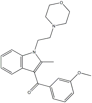 3-(3-Methoxybenzoyl)-2-methyl-1-[2-morpholinoethyl]-1H-indole Struktur