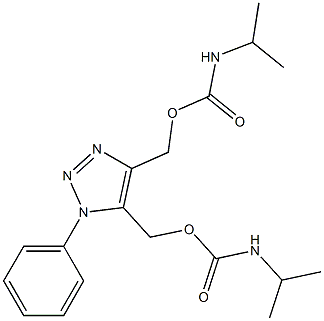 1-(Phenyl)-1H-1,2,3-triazole-4,5-dimethanol bis(N-isopropylcarbamate) Struktur