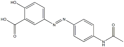 5-[p-(Acetylamino)phenylazo]-2-hydroxybenzoic acid Struktur