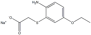 (2-Amino-5-ethoxyphenylthio)acetic acid sodium salt Struktur