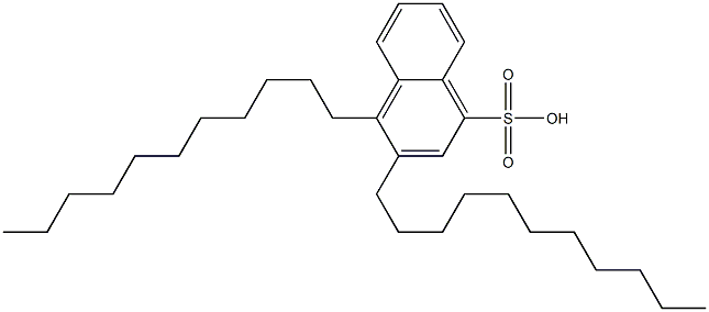 3,4-Diundecyl-1-naphthalenesulfonic acid Struktur