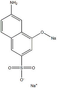 6-Amino-4-sodiooxy-2-naphthalenesulfonic acid sodium salt Struktur