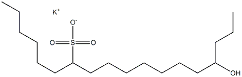 15-Hydroxyoctadecane-7-sulfonic acid potassium salt Struktur