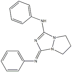 3-Phenylimino-N-phenyl-6,7-dihydro-3H,5H-pyrazolo[1,2-a][1,2,4]triazol-1-amine Struktur