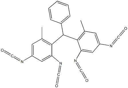 Bis(2,4-diisocyanato-6-methylphenyl)phenylmethane Struktur