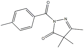 1-(4-Methylbenzoyl)-3,4,4-trimethyl-4,5-dihydro-1H-pyrazol-5-one Struktur