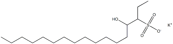 4-Hydroxyheptadecane-3-sulfonic acid potassium salt Struktur