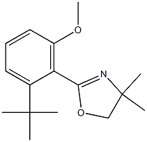 2-[2-(1,1-Dimethylethyl)-6-methoxyphenyl]-4,4-dimethyl-2-oxazoline Struktur