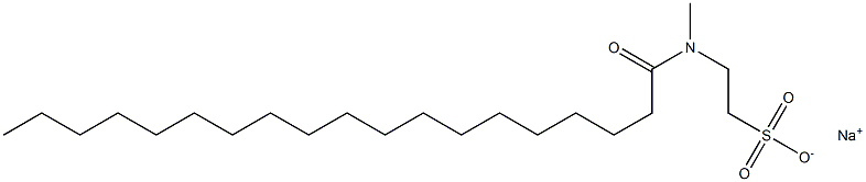 N-(1-Oxononadecyl)-N-methyltaurine sodium salt Struktur