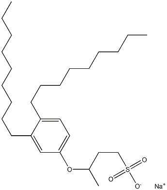 3-(3,4-Dinonylphenoxy)butane-1-sulfonic acid sodium salt Struktur