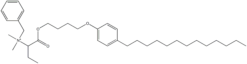 N,N-Dimethyl-N-benzyl-N-[1-[[4-(4-tridecylphenyloxy)butyl]oxycarbonyl]propyl]aminium Struktur