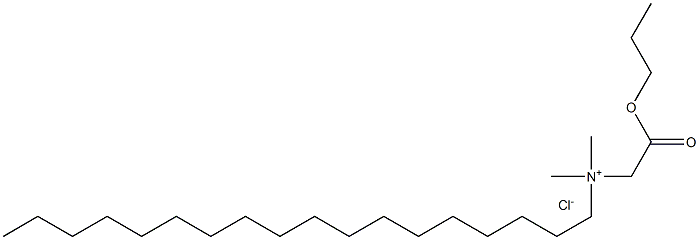 N,N-Dimethyl-N-(propoxycarbonylmethyl)octadecylammonium chloride Struktur