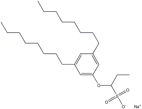 1-(3,5-Dioctylphenoxy)propane-1-sulfonic acid sodium salt Struktur