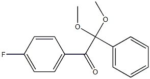 2-Phenyl-2,2-dimethoxy-1-(4-fluorophenyl)ethan-1-one Struktur