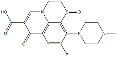 9-Fluoro-2,3-dihydro-10-(4-methylpiperazin-1-yl)-7-oxo-7H-pyrido[1,2,3-de]-1,4-benzothiazine-6-carboxylic acid 1-oxide Struktur