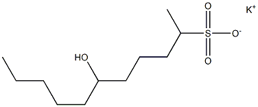 6-Hydroxyundecane-2-sulfonic acid potassium salt Struktur