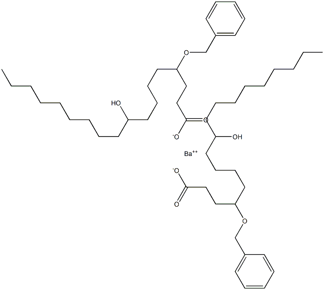 Bis(4-benzyloxy-9-hydroxystearic acid)barium salt Struktur