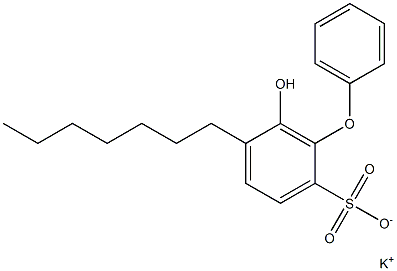 6-Hydroxy-5-heptyl[oxybisbenzene]-2-sulfonic acid potassium salt Struktur