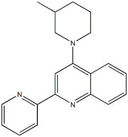 4-(3-Methyl-1-piperidinyl)-2-(2-pyridinyl)quinoline Struktur