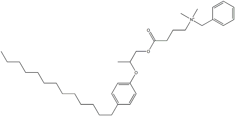 N,N-Dimethyl-N-benzyl-N-[3-[[2-(4-tridecylphenyloxy)propyl]oxycarbonyl]propyl]aminium Struktur