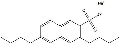 3,6-Dibutyl-2-naphthalenesulfonic acid sodium salt Struktur