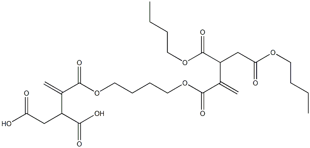 3,3'-[1,4-Butanediylbis(oxycarbonyl)]bis(3-butene-1,2-dicarboxylic acid dibutyl) ester Struktur