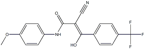 2-Cyano-3-hydroxy-3-[4-trifluoromethylphenyl]-N-[4-methoxyphenyl]acrylamide Struktur