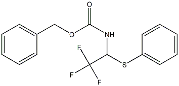 N-(2,2,2-Trifluoro-1-phenylthioethyl)carbamic acid benzyl ester Struktur