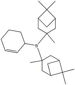 (2-Cyclohexenyl)bis(3,6,6-trimethylbicyclo[3.1.1]heptan-3-yl)borane Struktur