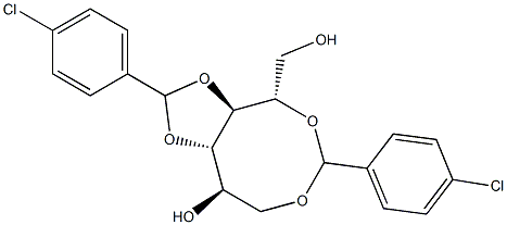 1-O,5-O:3-O,4-O-Bis(4-chlorobenzylidene)-L-glucitol Struktur