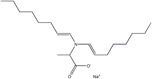 2-[Di(1-octenyl)amino]propanoic acid sodium salt Struktur