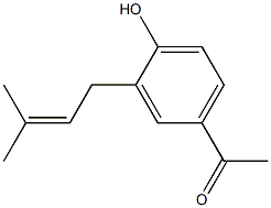 3'-(3-Methyl-2-butenyl)-4'-hydroxyacetophenone Struktur