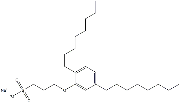 3-(2,5-Dioctylphenoxy)propane-1-sulfonic acid sodium salt Struktur