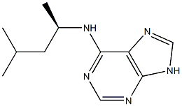 N-[(1R)-1,3-Dimethylbutyl]-9H-purin-6-amine Struktur