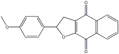 2-(4-Methoxyphenyl)-2,3-dihydronaphtho[2,3-b]furan-4,9-dione Struktur