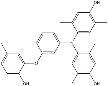 N,N-Bis(4-hydroxy-2,5-dimethylphenyl)-3-(2-hydroxy-5-methylphenoxy)benzenamine Struktur