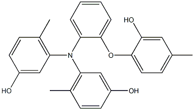 N,N-Bis(3-hydroxy-6-methylphenyl)-2-(2-hydroxy-4-methylphenoxy)benzenamine Struktur