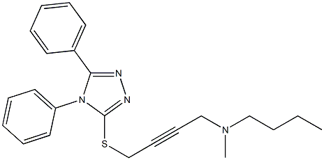 4,5-Diphenyl-3-[[4-[butyl(methyl)amino]-2-butynyl]thio]-4H-1,2,4-triazole Struktur