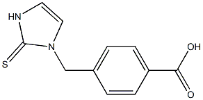 4-[[(2,3-Dihydro-2-thioxo-1H-imidazol)-1-yl]methyl]benzoic acid Struktur