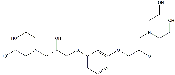 2,2',2'',2'''-[1,3-Phenylenebisoxybis[(2-hydroxytrimethylene)nitrilo]]tetraethanol Struktur