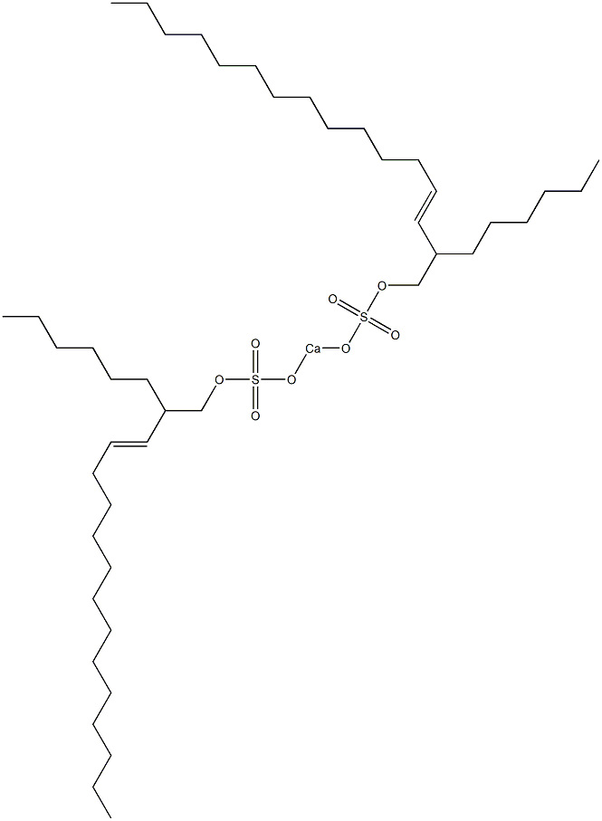 Bis(2-hexyl-3-hexadecenyloxysulfonyloxy)calcium Struktur