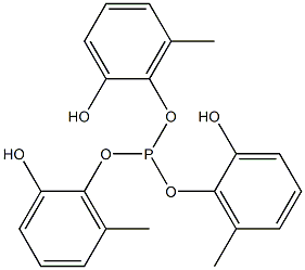 Phosphorous acid tri(2-hydroxy-6-methylphenyl) ester Struktur