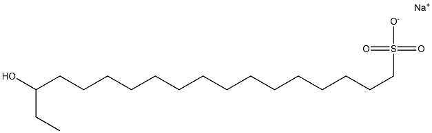 16-Hydroxyoctadecane-1-sulfonic acid sodium salt Struktur