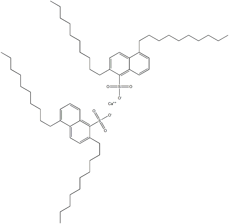 Bis(2,5-didecyl-1-naphthalenesulfonic acid)calcium salt Struktur