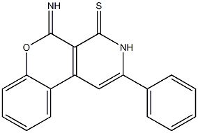 5-Imino-2-phenyl-5H-[1]benzopyrano[3,4-c]pyridine-4(3H)-thione Struktur