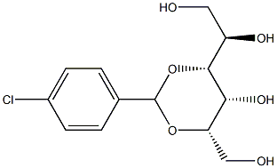 2-O,4-O-(4-Chlorobenzylidene)-D-glucitol Struktur